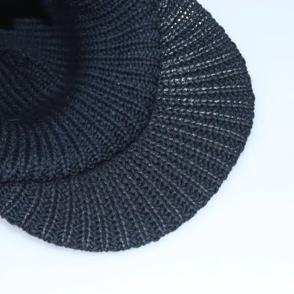 Christian Dior Cap Wool Black Auth ac3556V - Picture 5 of 13